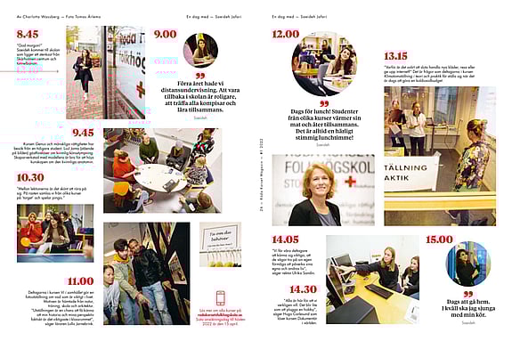 Reportage om Röda Korsets folkhögskola i Röda Korsets Magasin