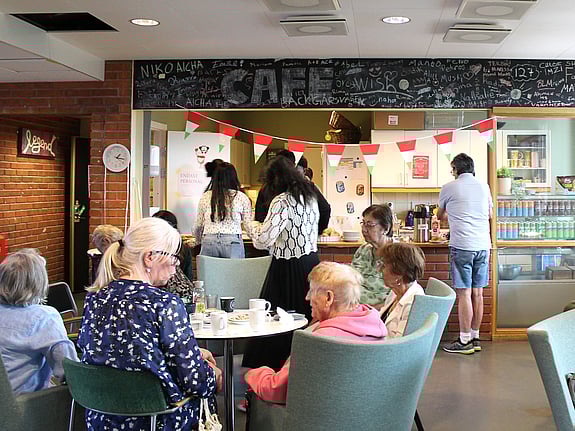 En grupp deltagare aktiva i seniorverksamheten